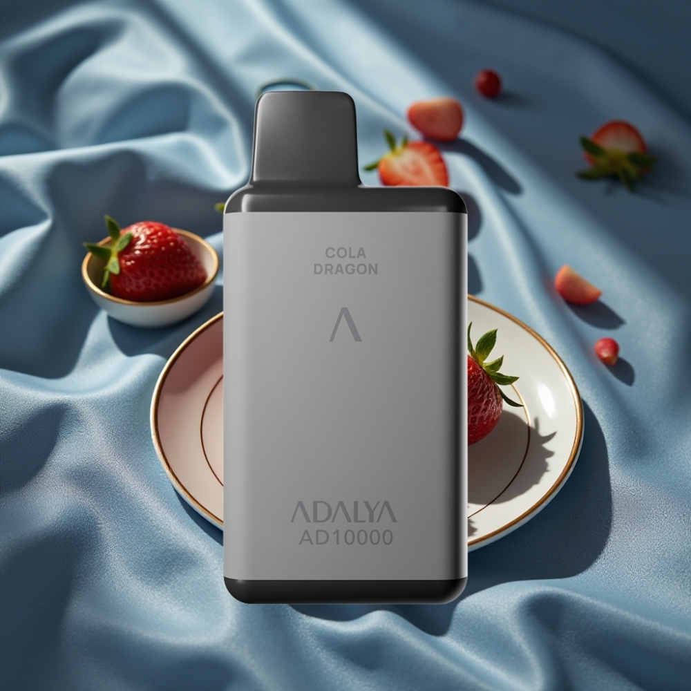 Adalya AD 10000 Puffs Uzay Grisi Çilek Splash Şarj Edilebilir Disposable Vape