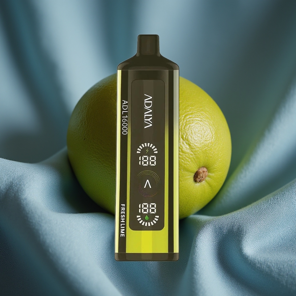 Adalya ADL 16000 PRO Puffs USB-C Taze Limon Digital Ekran Çok Renkli Disposable Vape