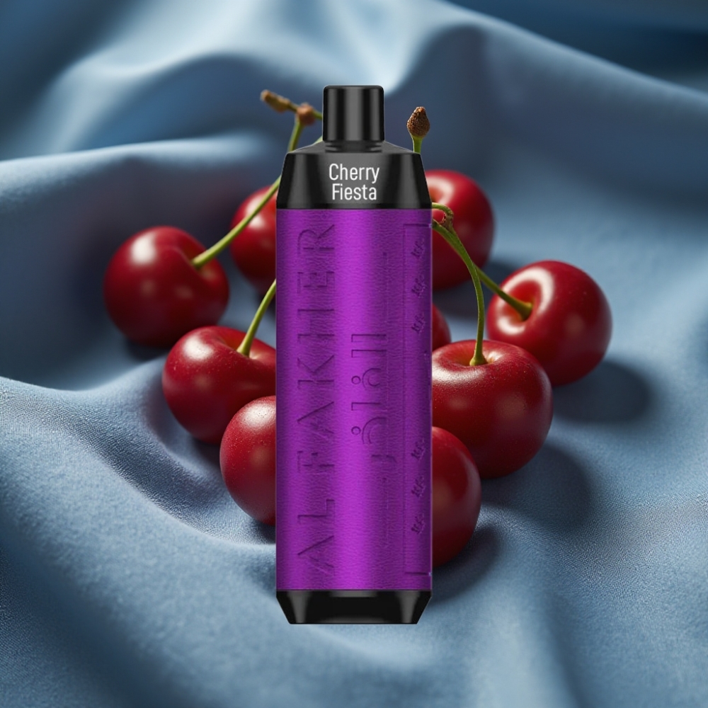 Al Fakher Crown Bar 8000 Crystal Cherry Fiesta Şeftali Şenliği 600mAh USB-C 18ml 5mg