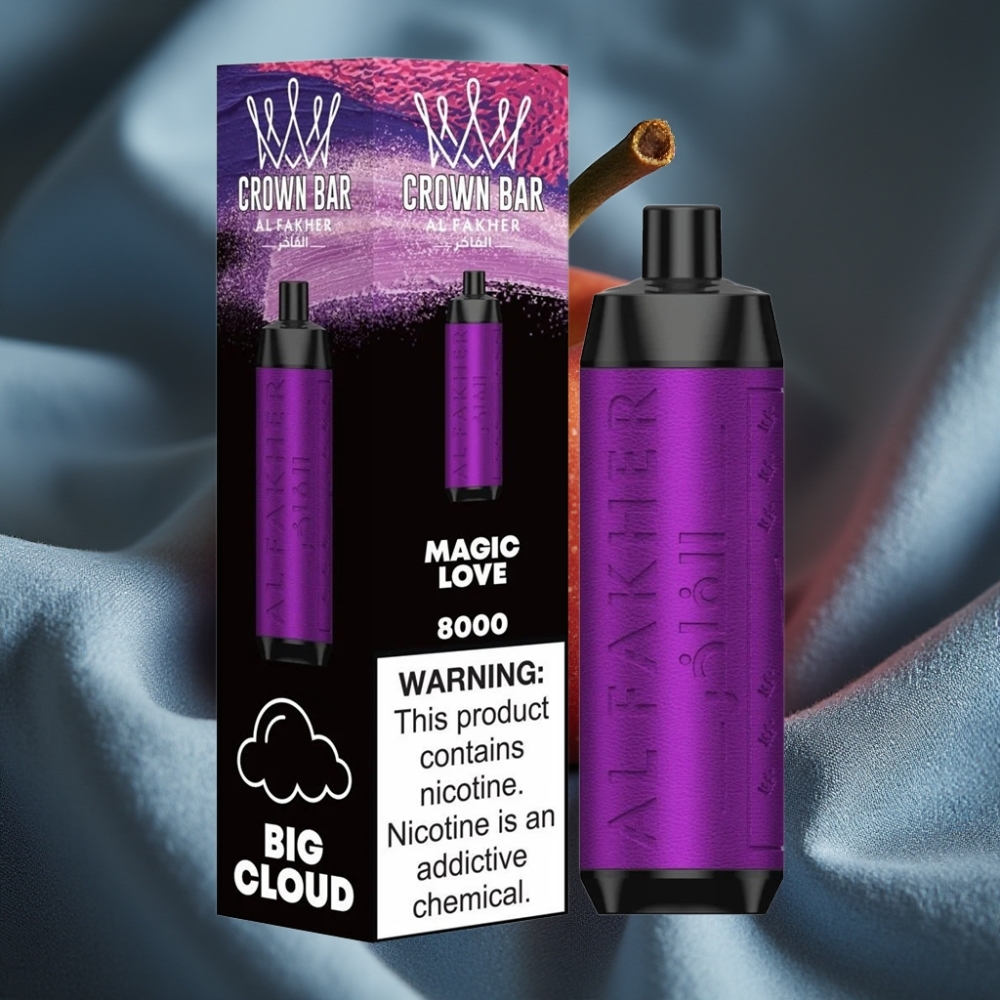 Al Fakher Crown Bar 8000 Crystal Tek Kullanımlık Vape Sihirli Aşk 600mAh 18ml