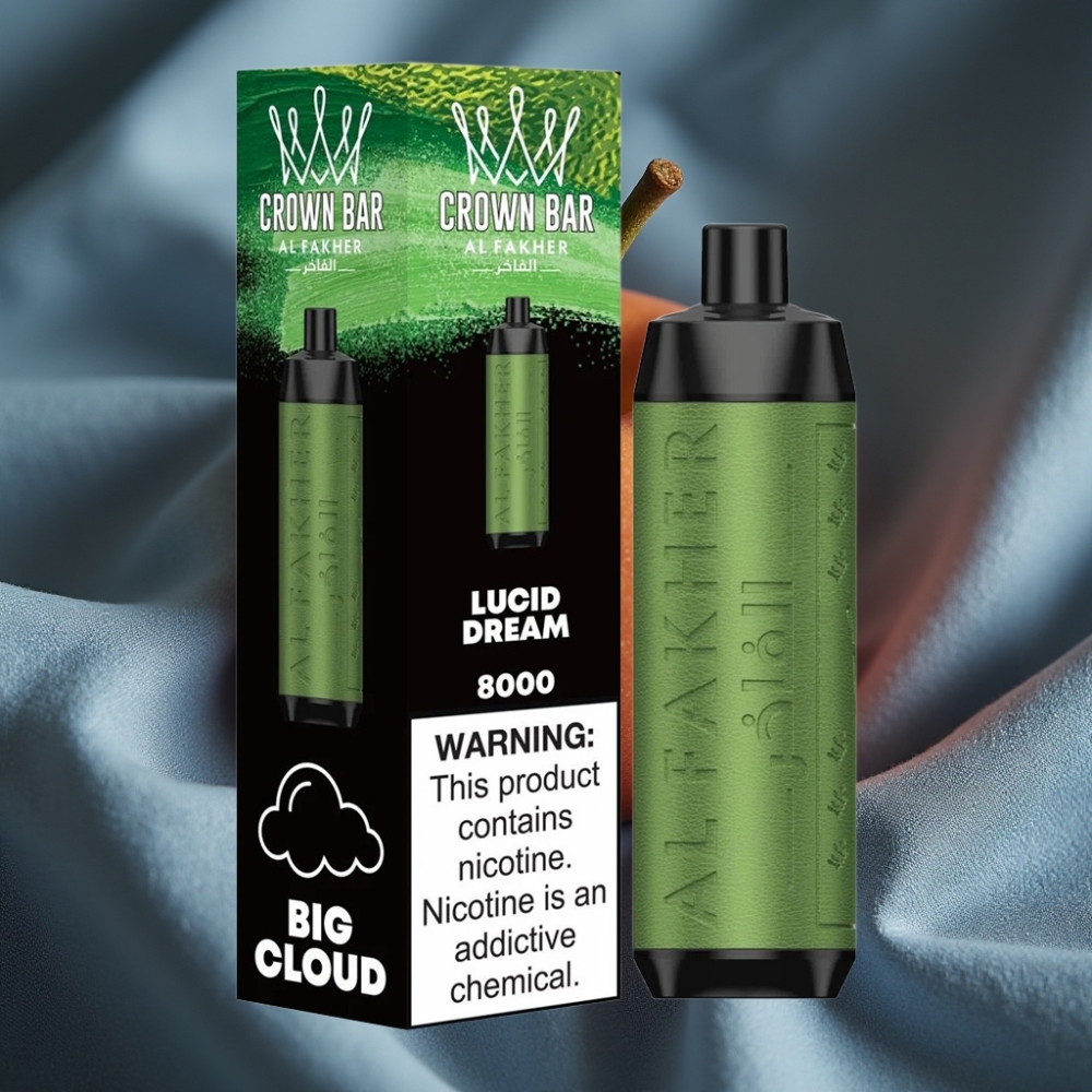 Al Fakher Crown Bar 8000 Crystal Şarj Edilebilir 18ml Berrak Rüya