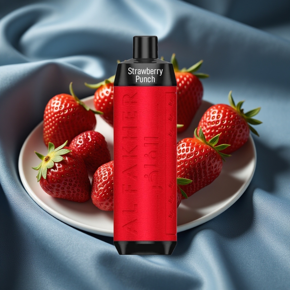 Al Fakher Crown Bar 8000 Crystal Çilek Punch 18ml 5mg Nikotin 600mAh USB-C