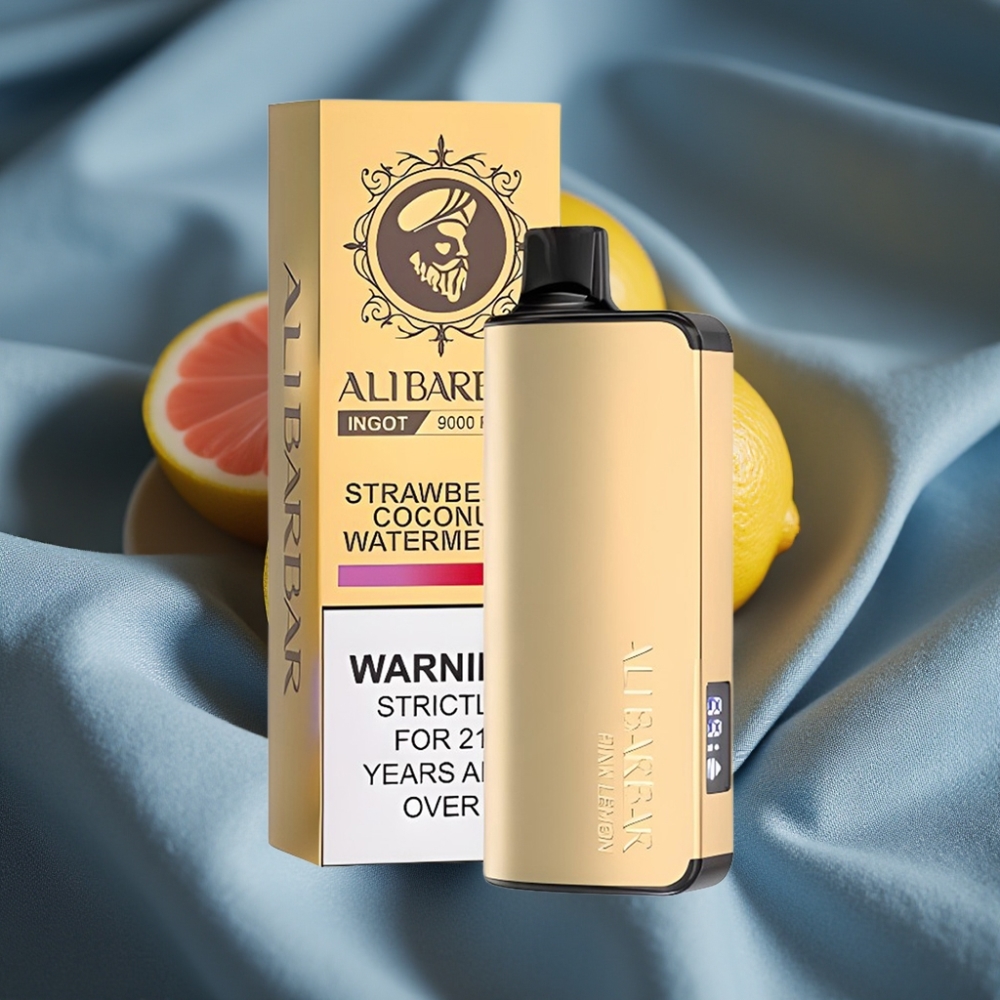 Alibarbar Ingot 9000 Puff 2350mAh LED Ekran Pembe Limon