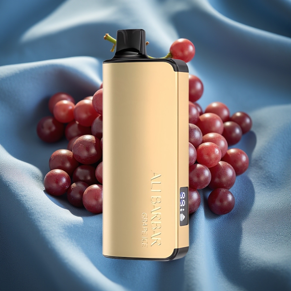 Alibarbar Ingot 9000 Puffs 22ml 2350mah Üzüm Buz LED Ekranlı Disposable Vape
