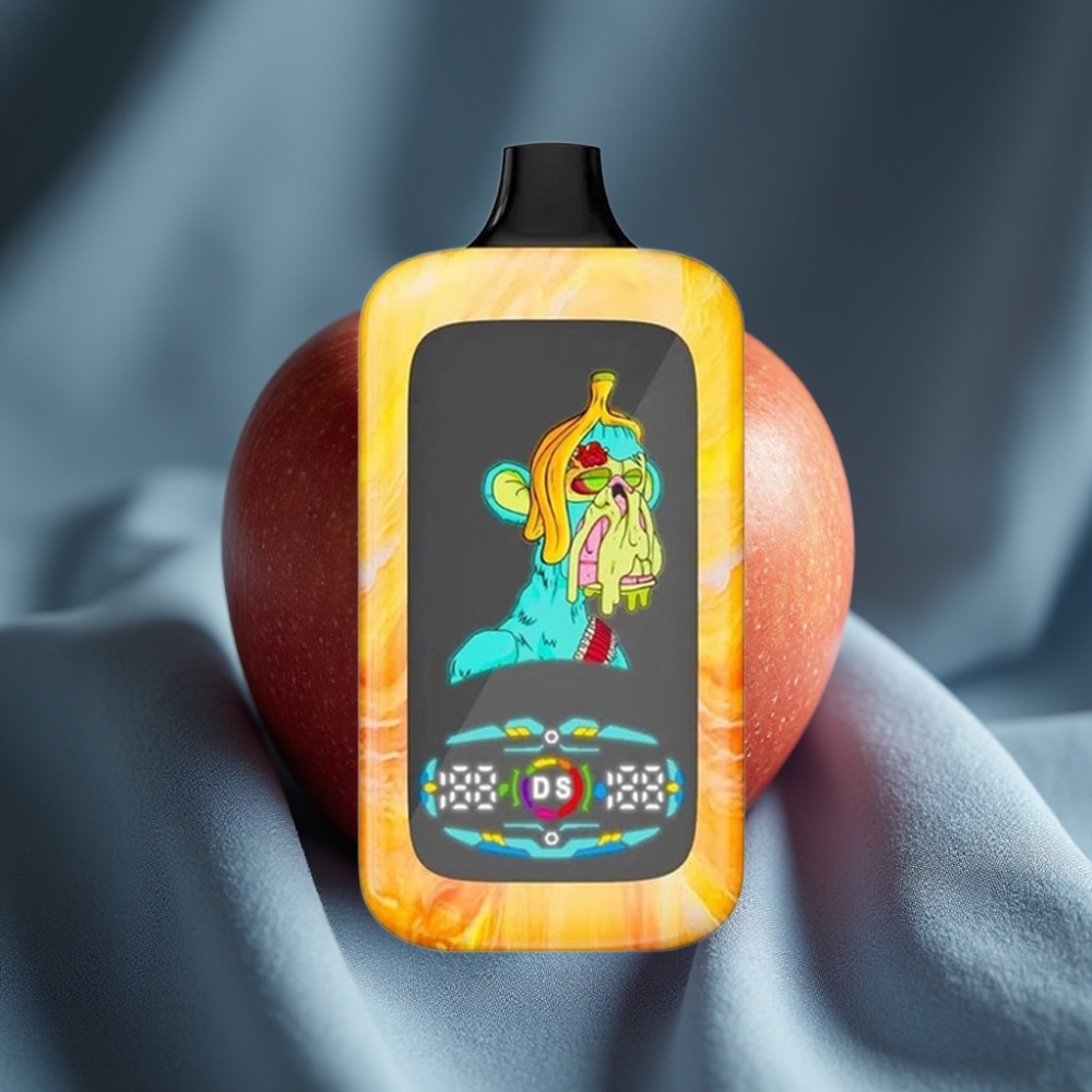 Fumot Digital Monkey 40000 Puff Çift Elma Aromalı Disposable Vape Dual Mesh Coil Type-C