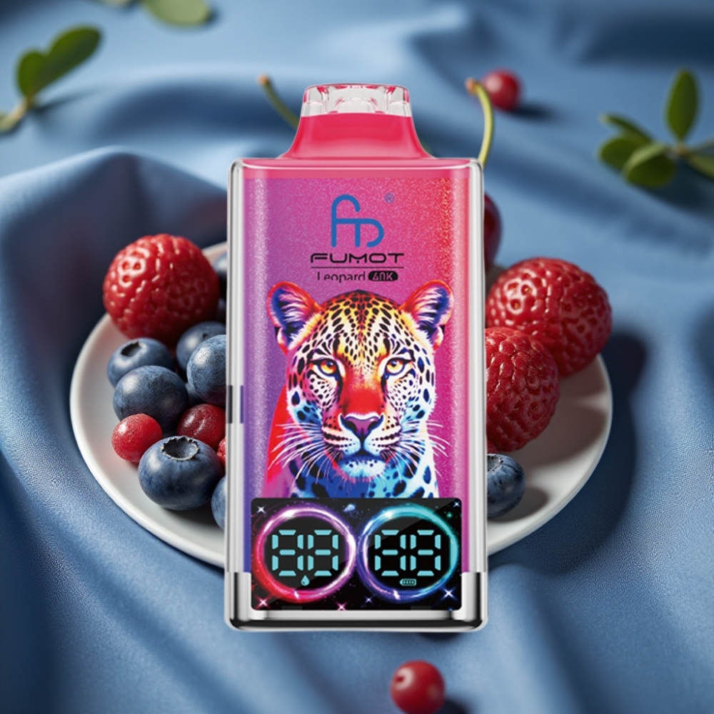 Fumot Leopard 40K Puffs 700mAh Dual Mesh Type-C Mavi Yabanmersivi Kiraz Cranberry