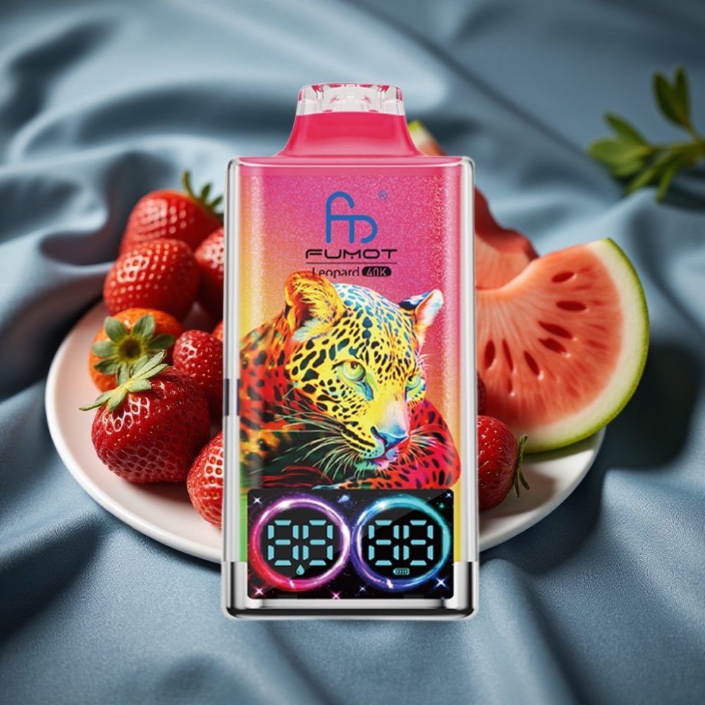 Fumot Leopard 40K Puffs Çilek Karpuz Aromalı 700mAh Dual Mesh Type-C Şarj