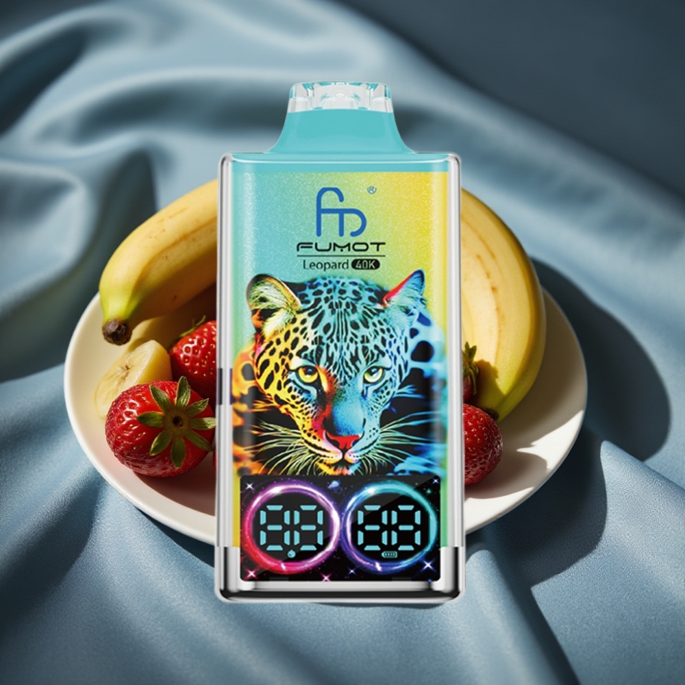 Fumot Leopard 40K Puffs Çilek Muz Aromalı 700mAh Dual Mesh Type-C Şarj