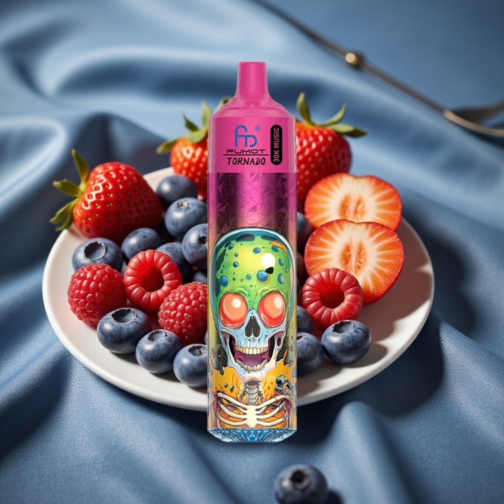 Fumot RandM Tornado 30000 Puff 30mL 2%/5% Yaban Mersini Çilek Ahududu Dondurma