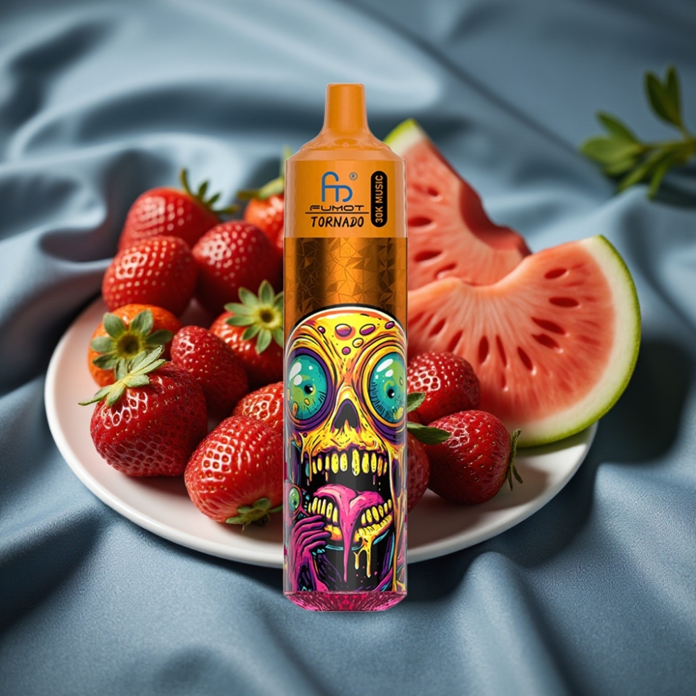 Fumot RandM Tornado 30000 Puff 30mL Çilek Karpuz Aromalı 5% Nikotin LED Ekran