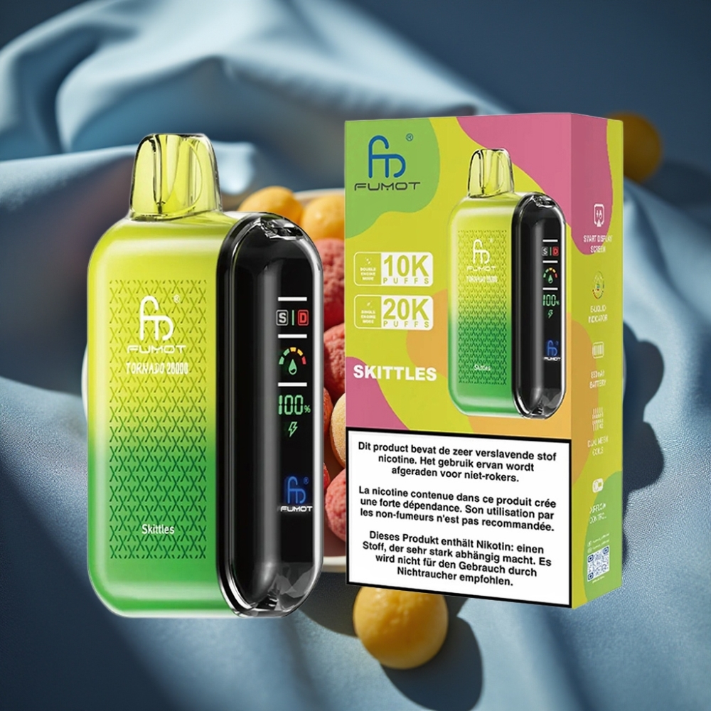 Fumot Tornado 20000 Püf Çift Mesh Bobin 20ml Şeker Skittles