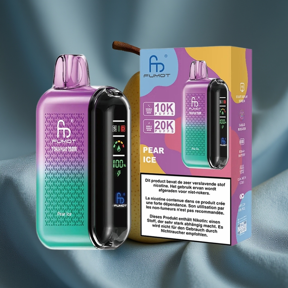 Fumot Tornado 20000 Puff Akıllı Ekran 20ml Armut Buz
