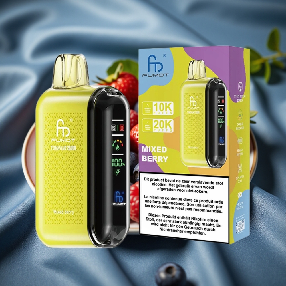 Fumot Tornado 20000 Puff Dual Mesh Coil Akıllı Ekran Hava Akış Kontrollü Karışık Meyve