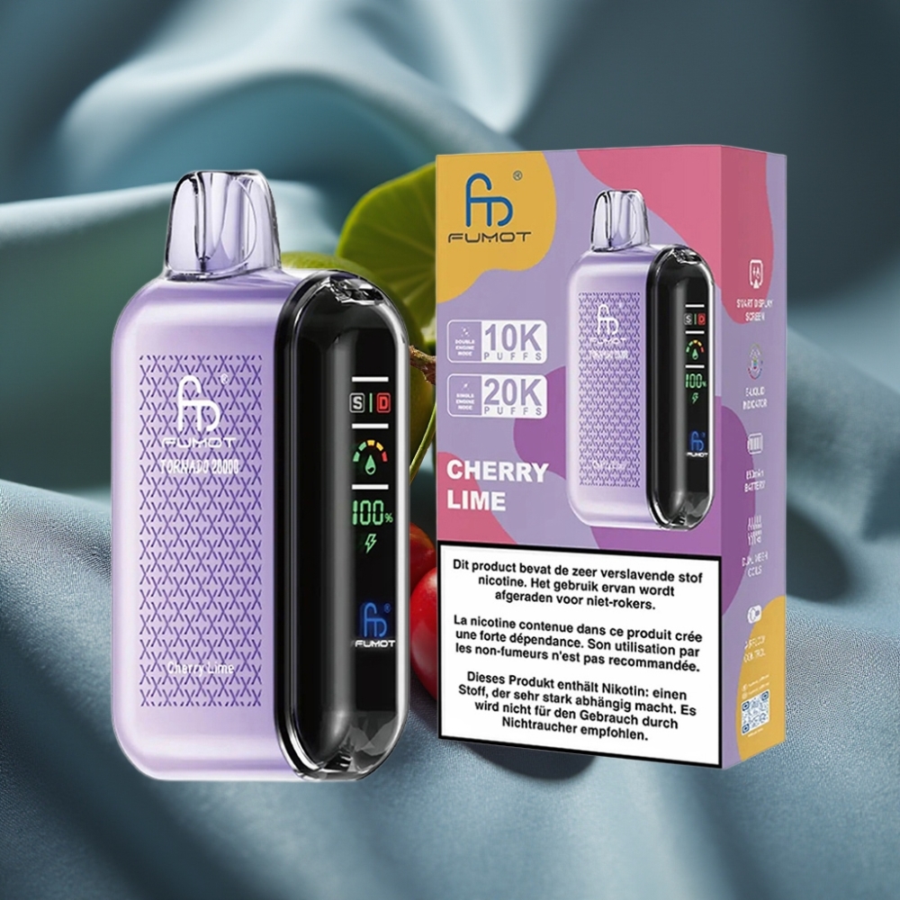 Fumot Tornado 20000 Puff Çift Mesh Bobin 20ml Vişne-Lima