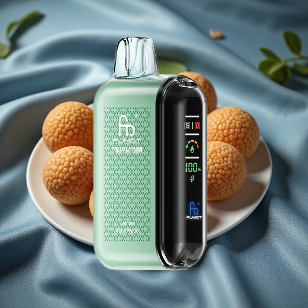 Fumot Tornado 20000 Puff Çift Mesh Bobinli 850mAh Şarj Edilebilir Liçi Hami Kavun Aromalı