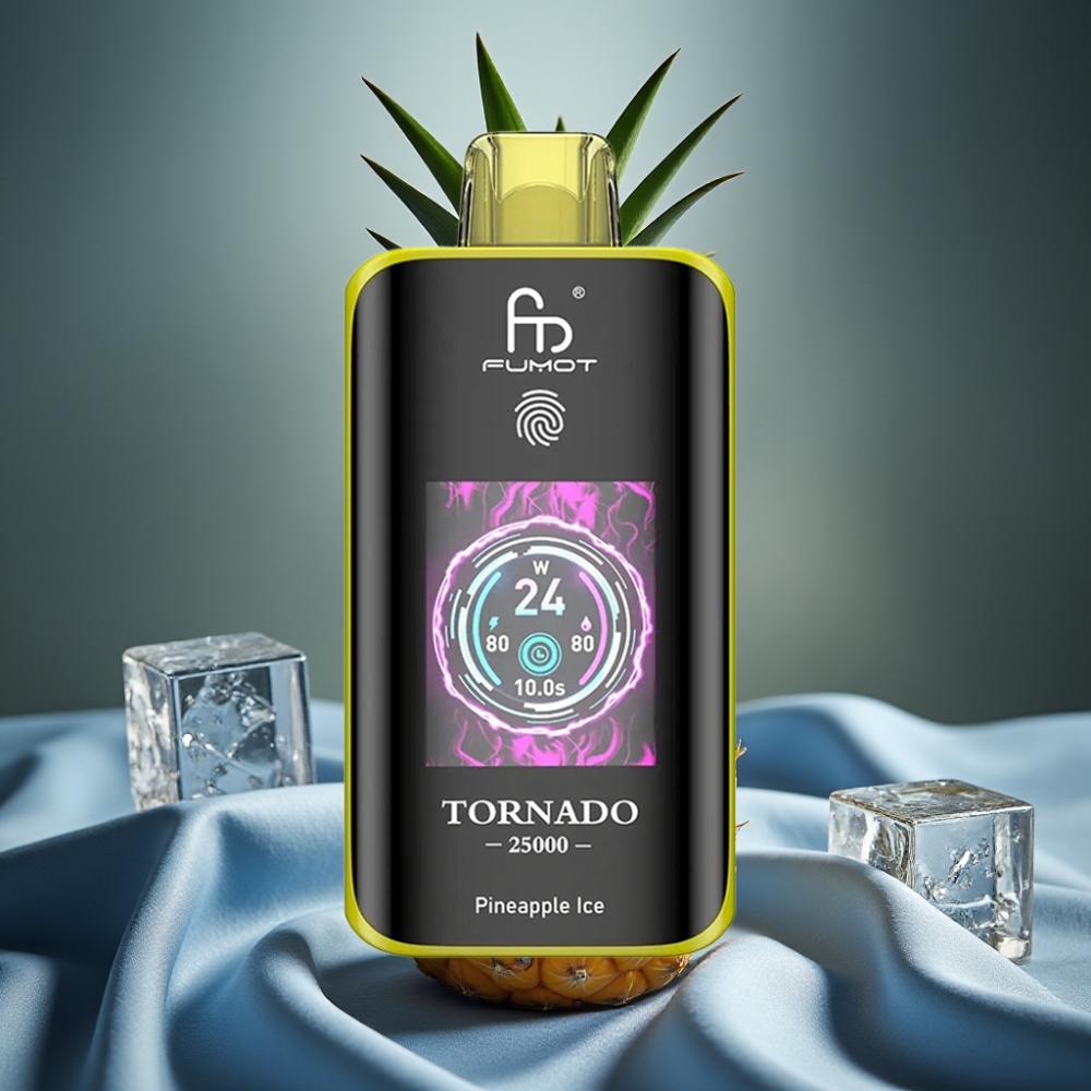 Fumot Tornado 25000 Puff HD Ekran 700mAh Şarj Edilebilir Ananas Buz
