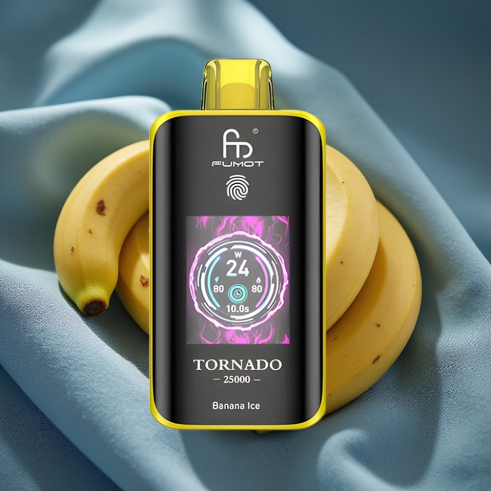 Fumot Tornado 25000 Puff HD Ekran 700mAh Şarj Edilebilir Pil Muz Buz