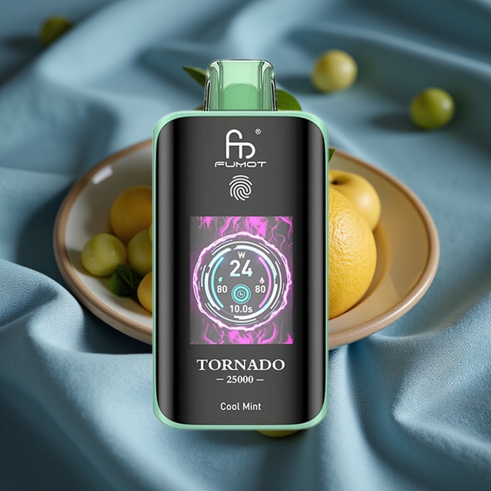 Fumot Tornado 25000 Puff HD Ekran 700mAh Şarjlı Serin Nane Aromalı