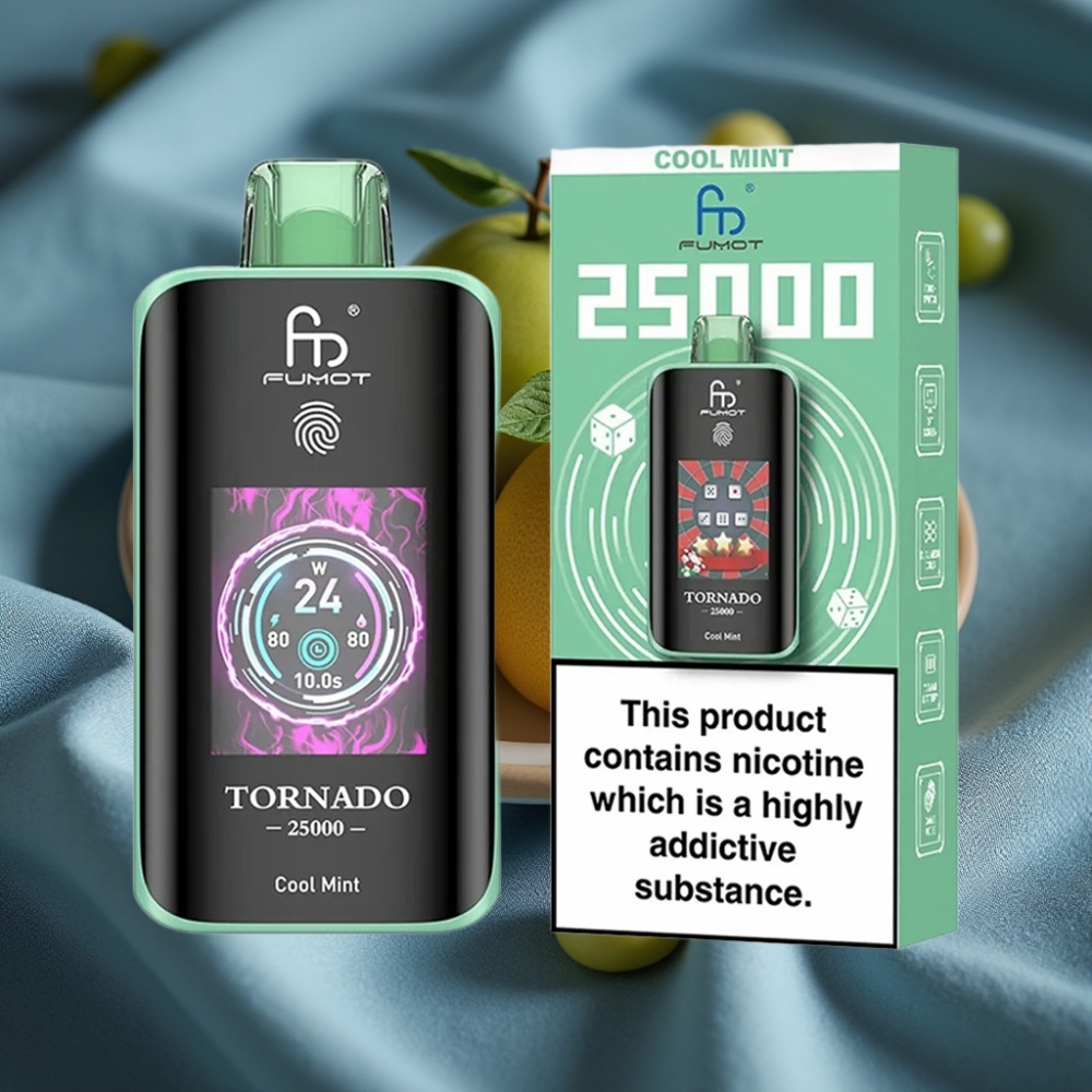 Fumot Tornado 25000 Puff HD Ekran 700mAh Şarjlı Serin Nane Aromalı