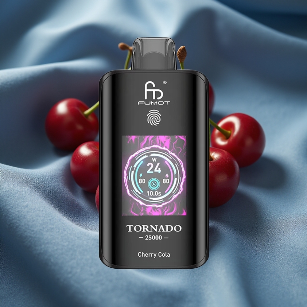 Fumot Tornado 25000 Puff HD Ekran 700mAh Şarjlı Vişne Kola Aromalı