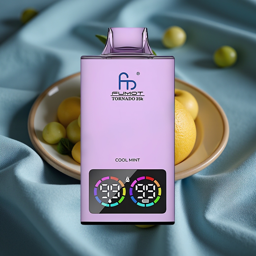 Fumot Tornado 35K 35000 Puff Dual Mesh Coil Serin Nane USB-C Hızlı Şarj RGB Işık