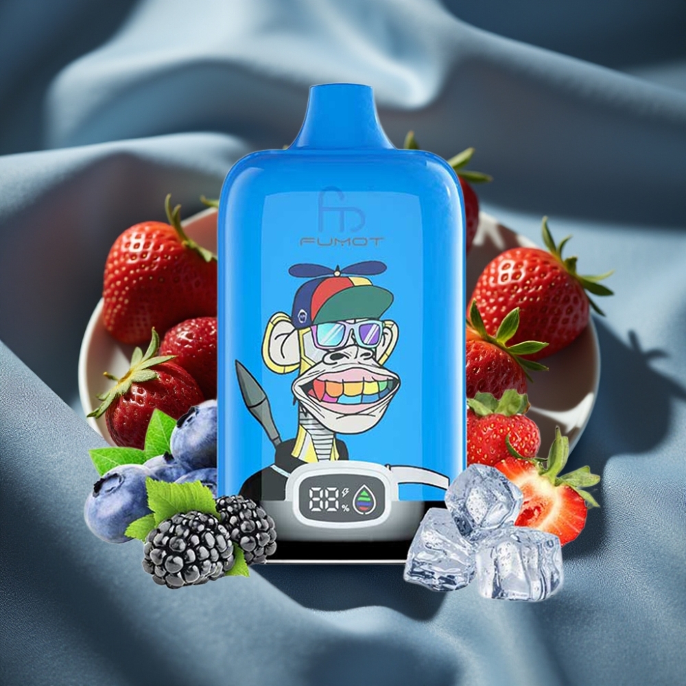 Fumot Tornado Digital Box 12000 Puff 20ml Çilek Üzüm Aromalı Type-C Şarj