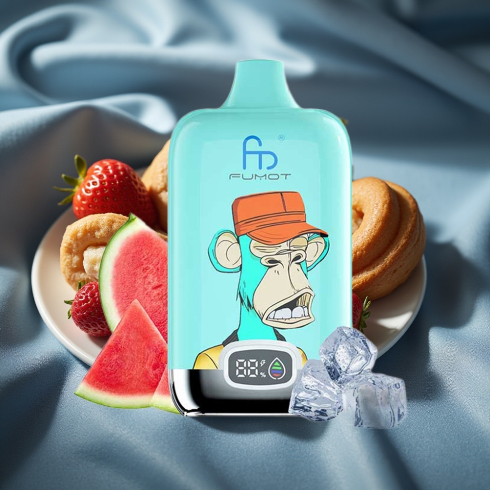 Fumot Tornado Digital Box 12000 Puff 20ml Çilekli Çörek 550mAh Type-C Şarj