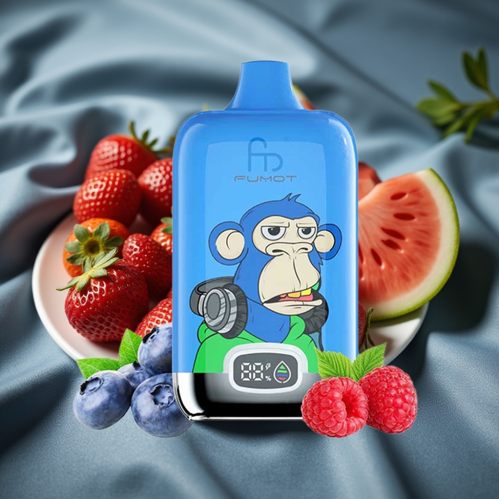 Fumot Tornado Digital Box 12000 Puff Çilek Karpuz Aromalı 20ml 550mAh Type-C Şarj