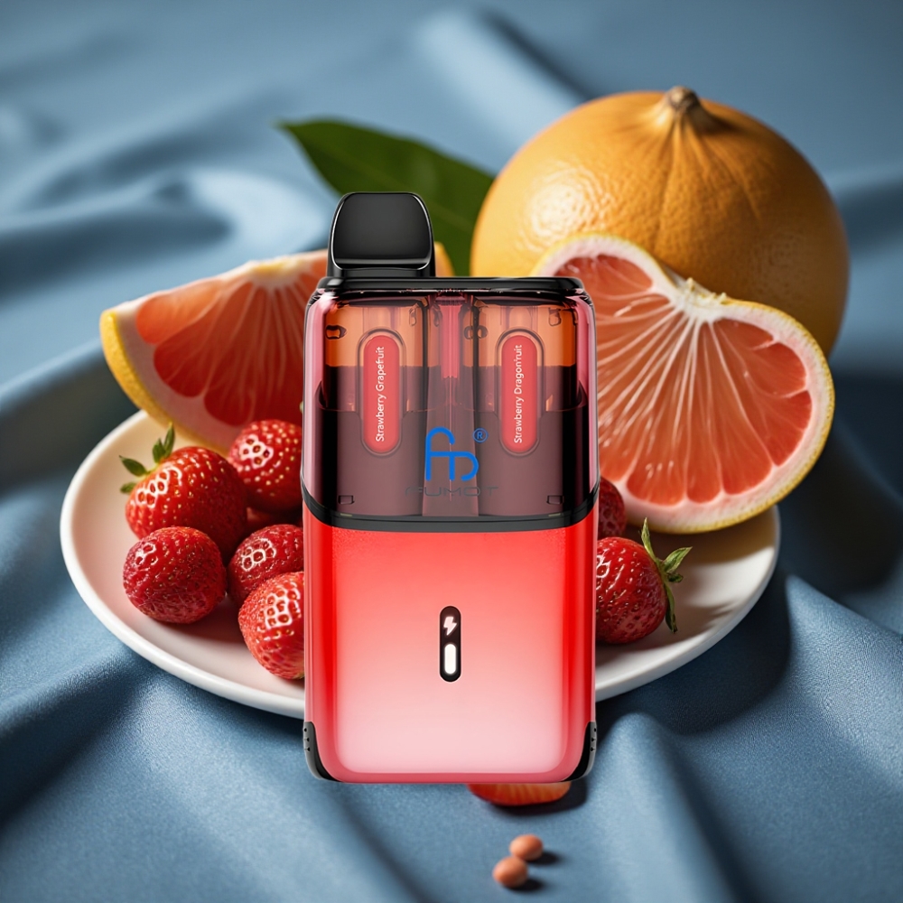 Fumot Ultra T32000 32000 Puff 800mAh Tip-C Şarj Çilek Greyfurt - Çilek Ejder Meyvesi