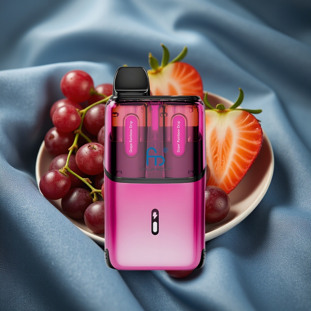 Fumot Ultra T32000 32000 Puff 800mAh Type-C Fast Şarj Üzüm Gökkuşağı Damlaları - Çilek Gökkuşağı Damlaları