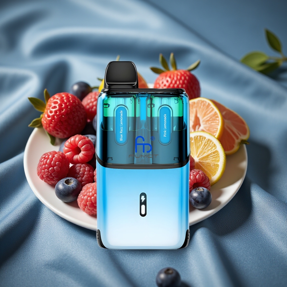 Fumot Ultra T32000 32000 Puff 800mAh Type-C Hızlı Şarj Mavi Ahududu Limonata - Pembe Limonata