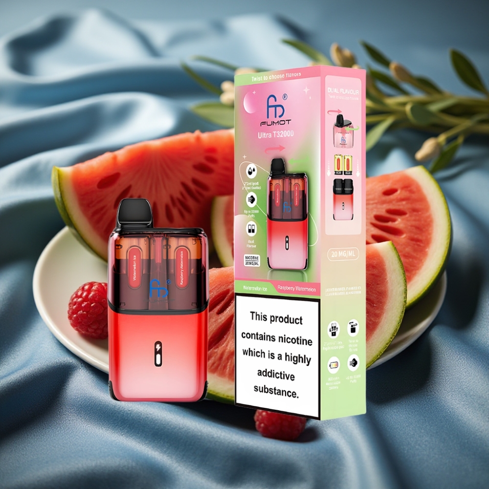 Fumot Ultra T32000 32000 Puff Type-C Şarj 24ml Kavun Buzu - Ahududu Kavun