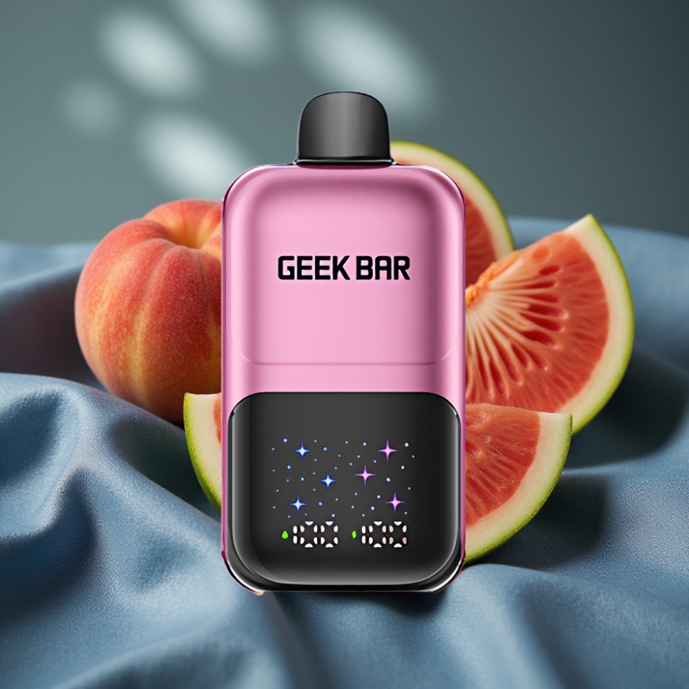 GEEK BAR 2GO 50000 Puff 20ml Şeftali & Karpuz Aromalı Ekranlı ve Şarj Edilebilir