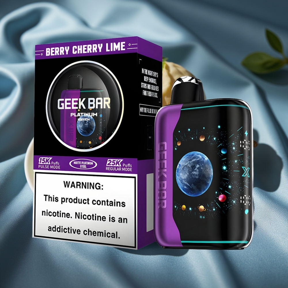 GEEK BAR Platinum Edition 25000 Puff USB-Type C Şarj Çilek Kiraz Limon
