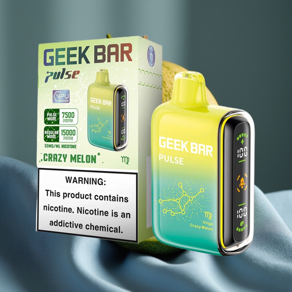 Geek Bar Pulse 15000 Puff 16ML 5% Nikotin Ayarlanabilir Hava Akışı USB Type-C Şarj