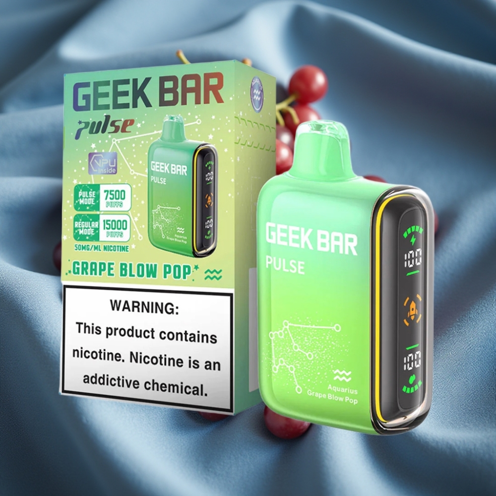 Geek Bar Pulse 15000 Puff 16ML 5% Nikotin Ayarlanabilir Hava Akışı USB Type-C Şarj