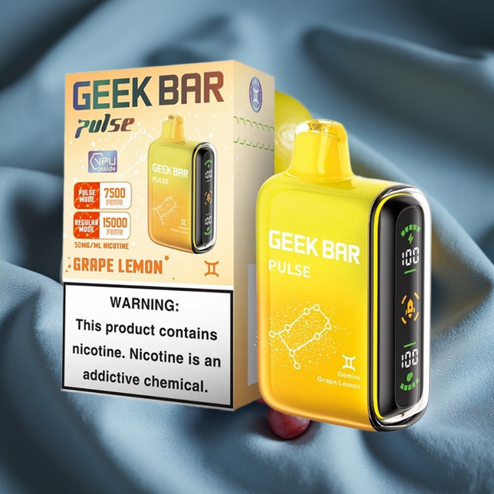 Geek Bar Pulse 15000 Puff 16ML 5% Nikotin Ayarlanabilir Hava Akışı USB Type-C Şarj