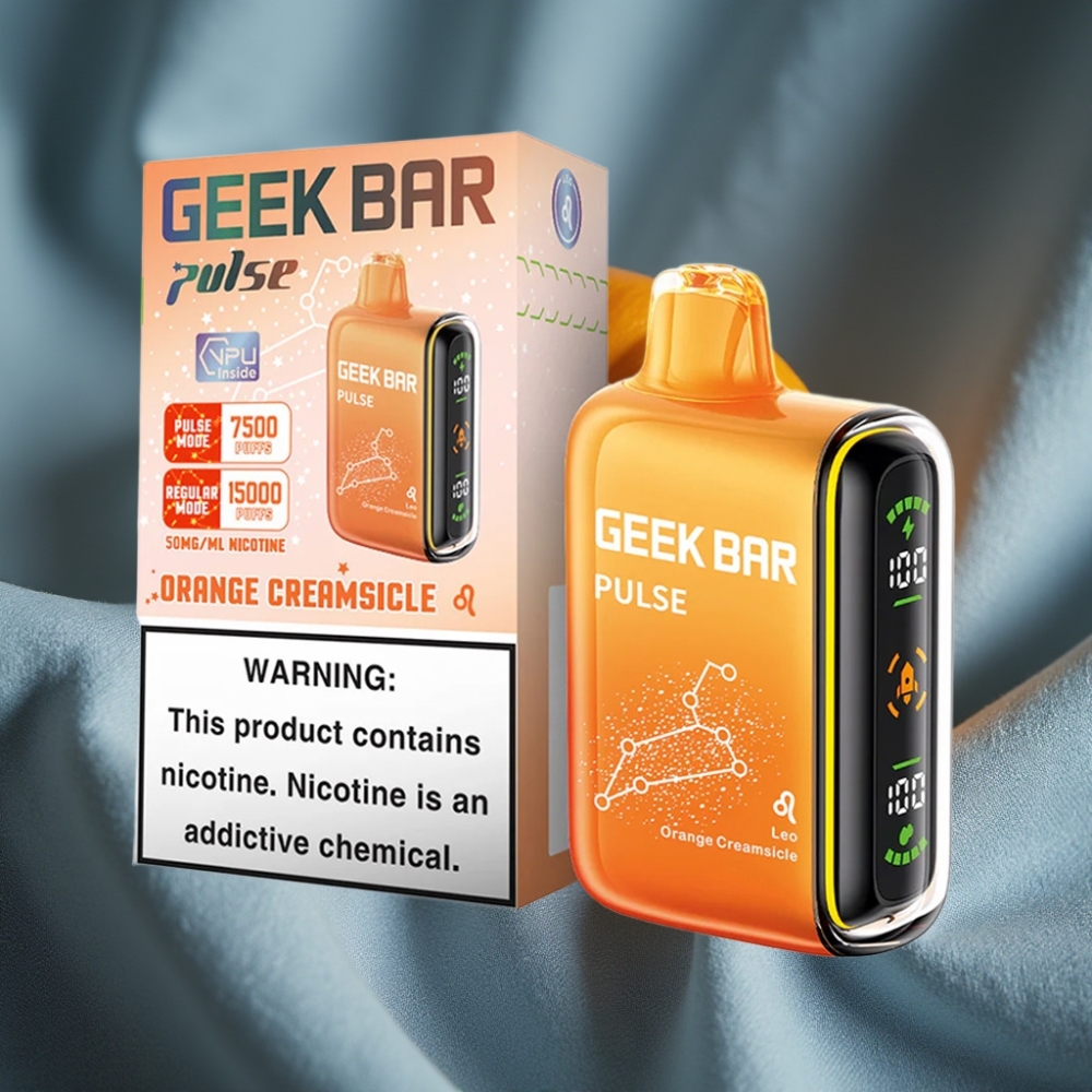 Geek Bar Pulse 15000 Puff 16ML 5% Nikotin Ayarlanabilir Hava Akışı USB Type-C Şarj