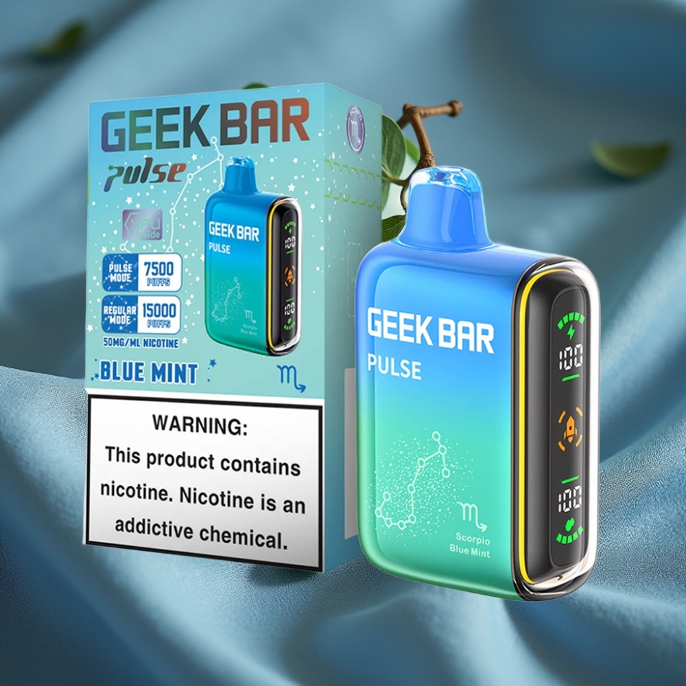 Geek Bar Pulse 15000 Puff 16ML 5% Nikotin Ayarlanabilir Hava Akışı USB Type-C Şarj