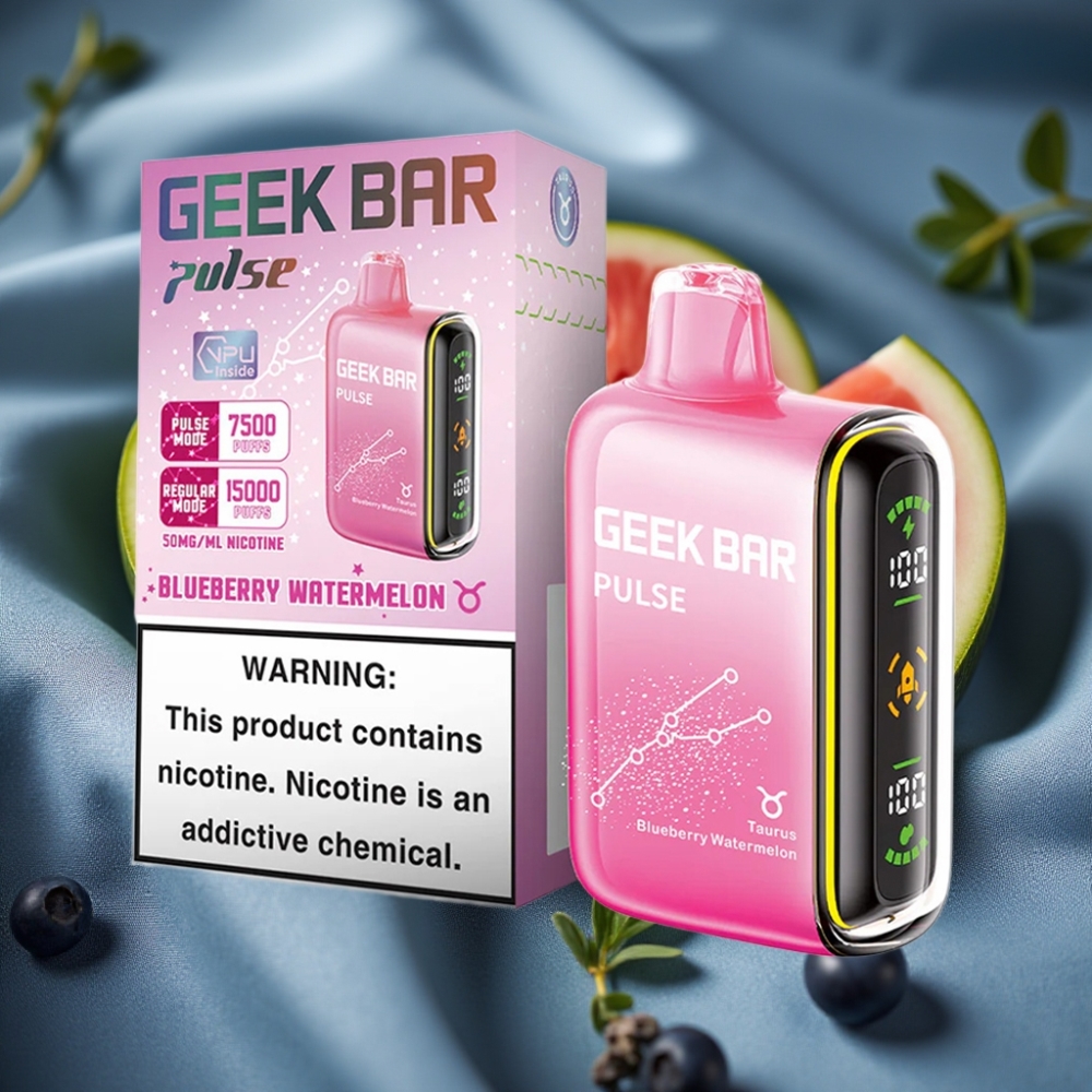 Geek Bar Pulse 15000 Puff 16ML 5% Nikotin Ayarlanabilir Hava Akışı USB Type-C Şarj