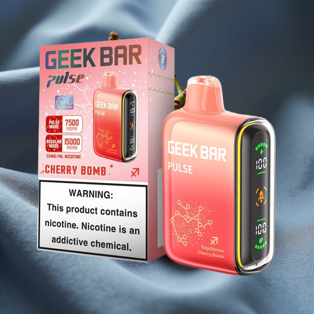 Geek Bar Pulse 15000 Puff 16ML 5% Nikotin Ayarlanabilir Hava Akışı USB Type-C Şarj
