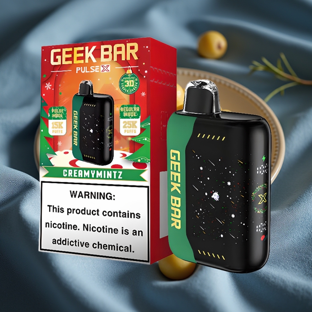 Geek Bar Pulse X 25000 Puff 18mL Önceden Doldurulmuş E-Likit 3D Eğimli Ekran USB Type-C Şarj