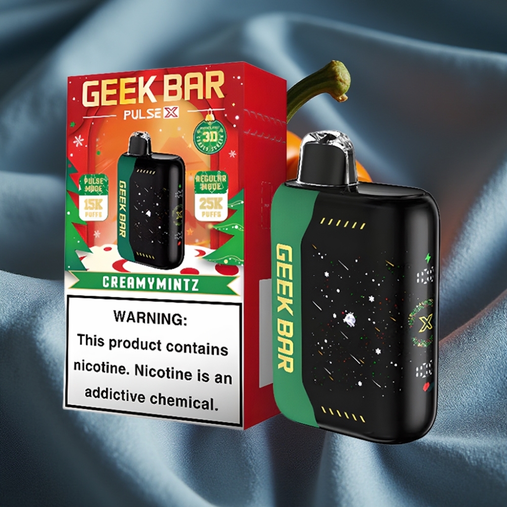 Geek Bar Pulse X 25000 Puff 18mL Önceden Doldurulmuş E-Likit 3D Eğimli Ekran USB Type-C Şarj