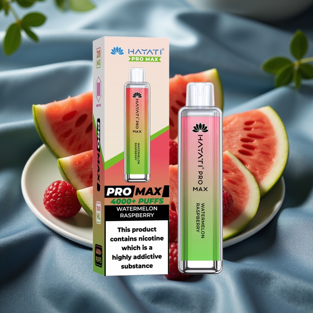 Hayati Pro Max 4000 Puff Şarj Edilebilir Crystal Görünümlü Karpuz Ahududu Aromalı Disposable Vape