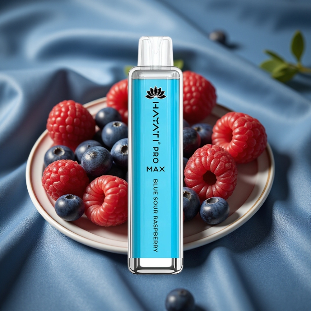 Hayati Pro Max 4000 Puff Şarj Edilebilir Crystal Görünümlü Mavi Ekşi Ahududu