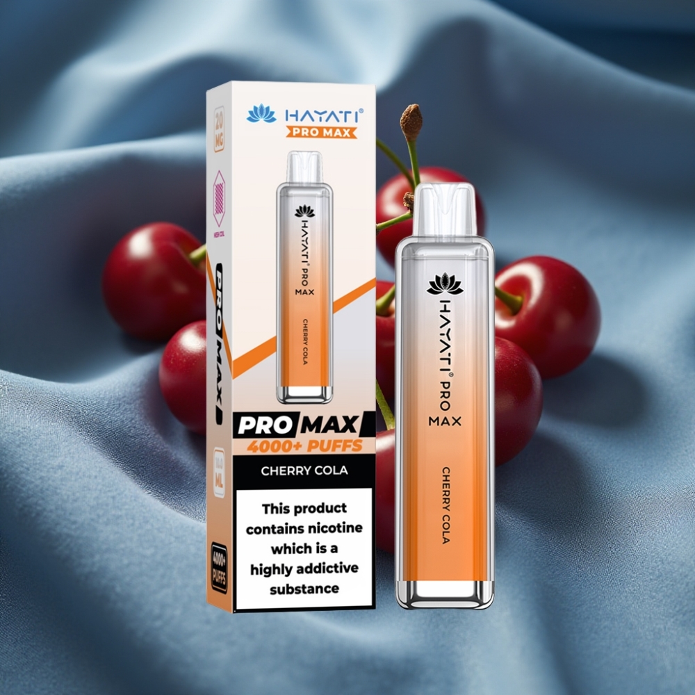 Hayati Pro Max 4000 Puff Şeftali Kola Crystal Görünüm 1400mAh Çift 1.1 Ohm Mesh Coil