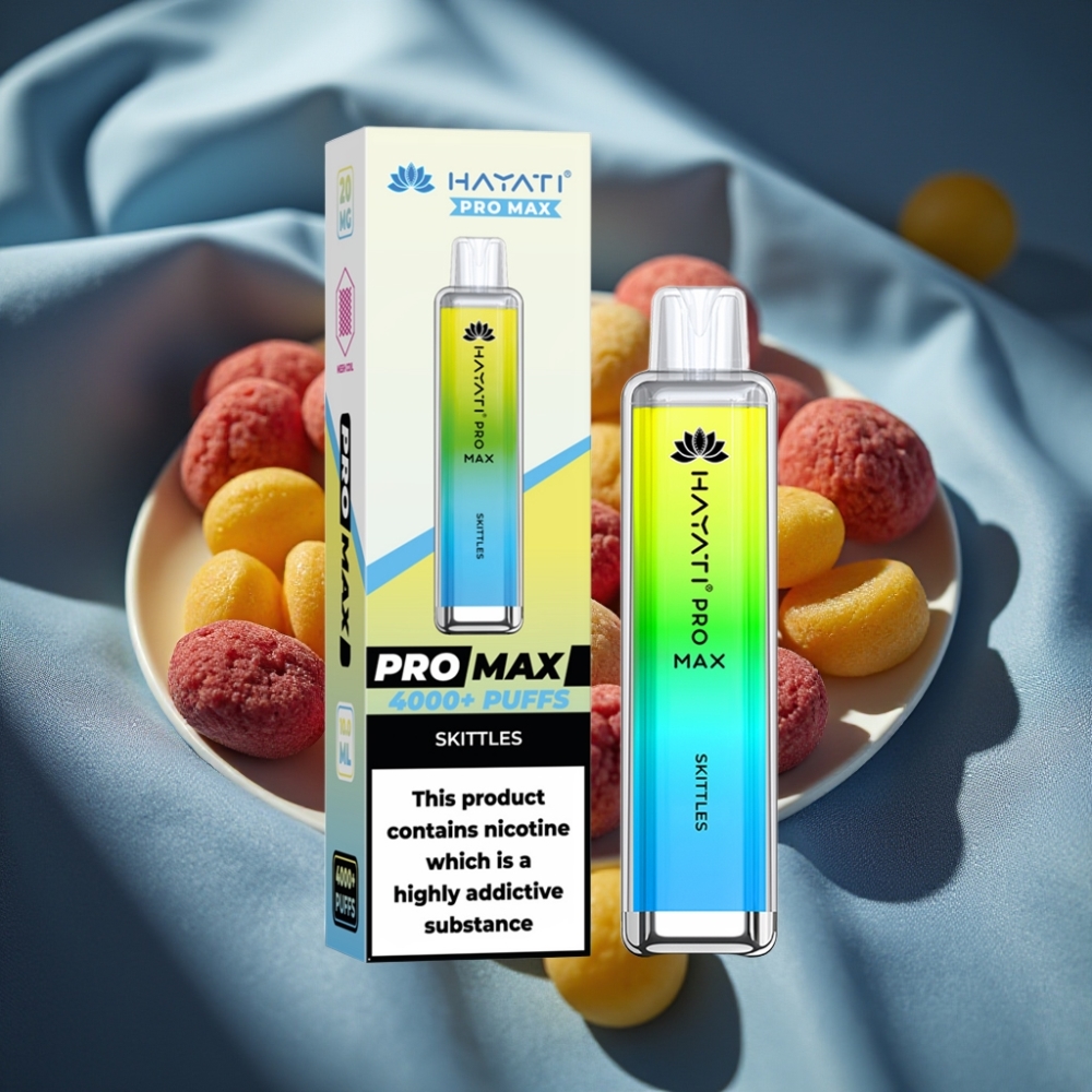 Hayati Pro Max 4000 Puff Şeker Aromalı Çift 1.1 Ohm Mesh Coil ve 1400mAh Bataryalı Disposable Vape