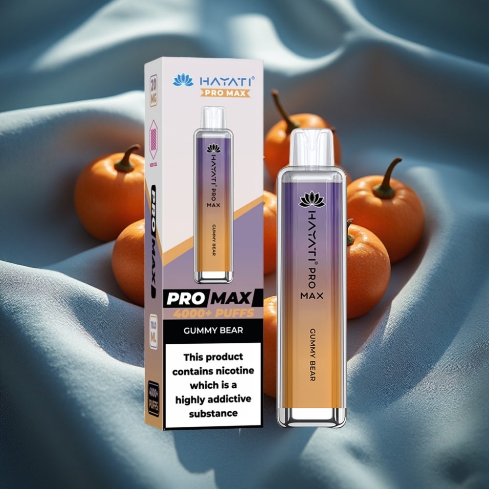 Hayati Pro Max 4000 Puff Şeker Ayı Aromalı Çift 1.1 Ohm Mesh Coil ve 1400mAh Batarya