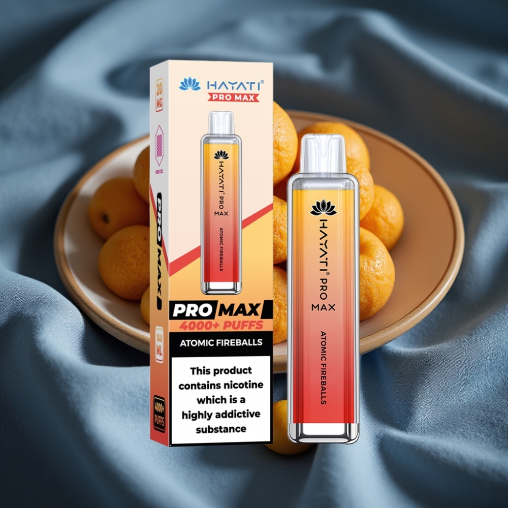 Hayati Pro Max 4000 Puff Çekme Aktif Crystal Görünümlü Şarj Edilebilir Atomik Ateş Topları