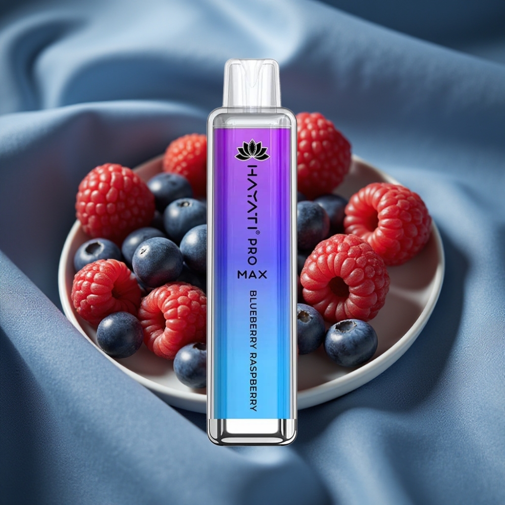 Hayati Pro Max 4000 Puff Çekmeyle Açılan Şarj Edilebilir Ahududu Yabanmersini Crystal Görünüm